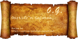 Osztián Galatea névjegykártya